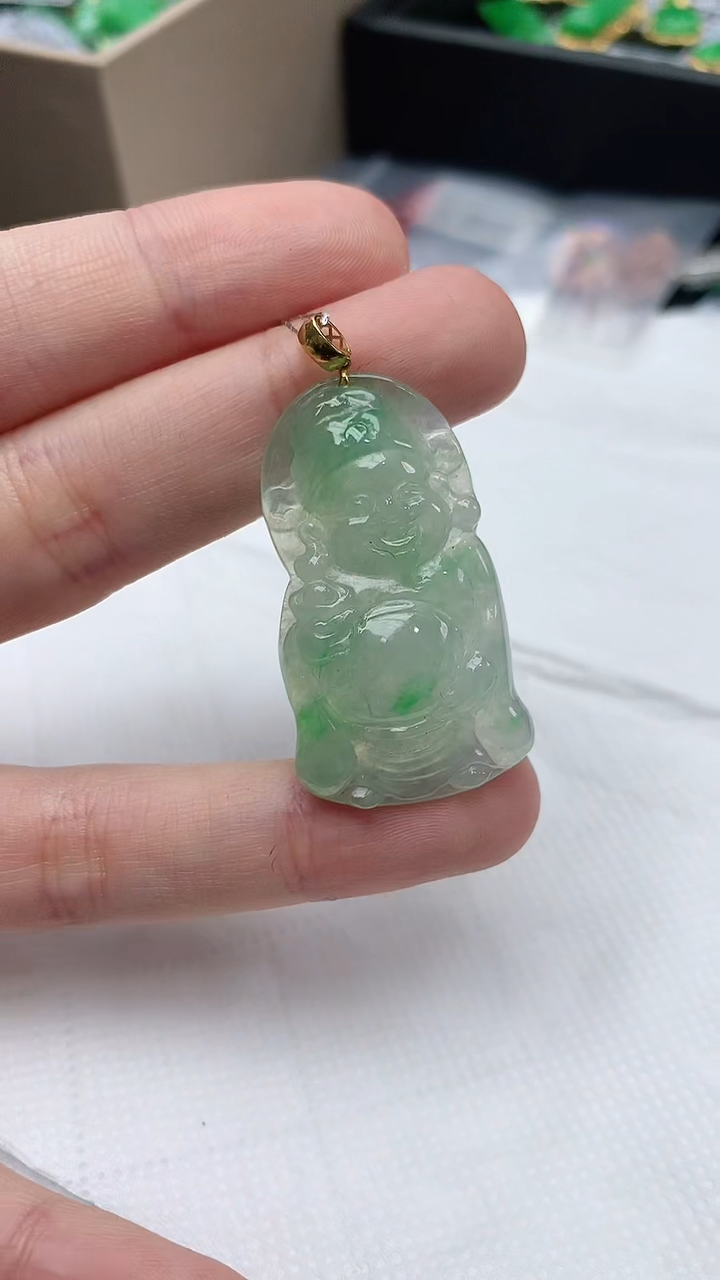 【闪购商品】翡翠颈饰18K金镶嵌赠礼盒证书