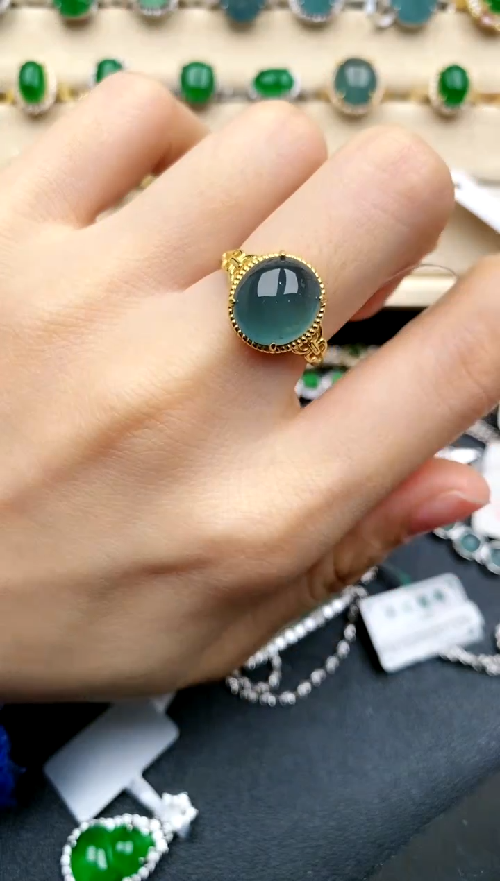 【闪购商品】翡翠戒指银S925镶嵌....