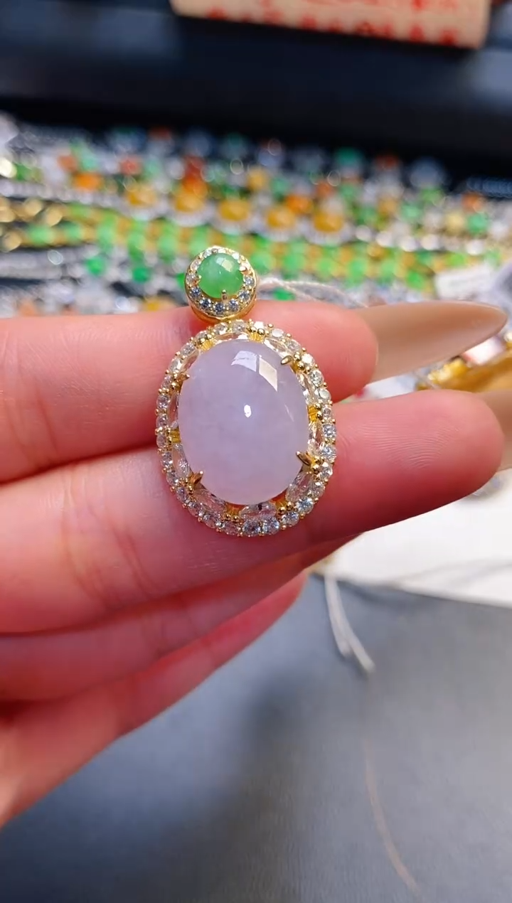 银S925镶嵌戒指翡翠一****·天然