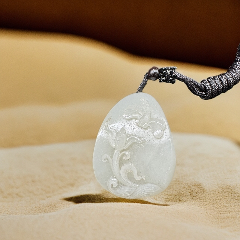 YS920精雅新疆和田玉（子料）和谐吉祥挂件38.76g