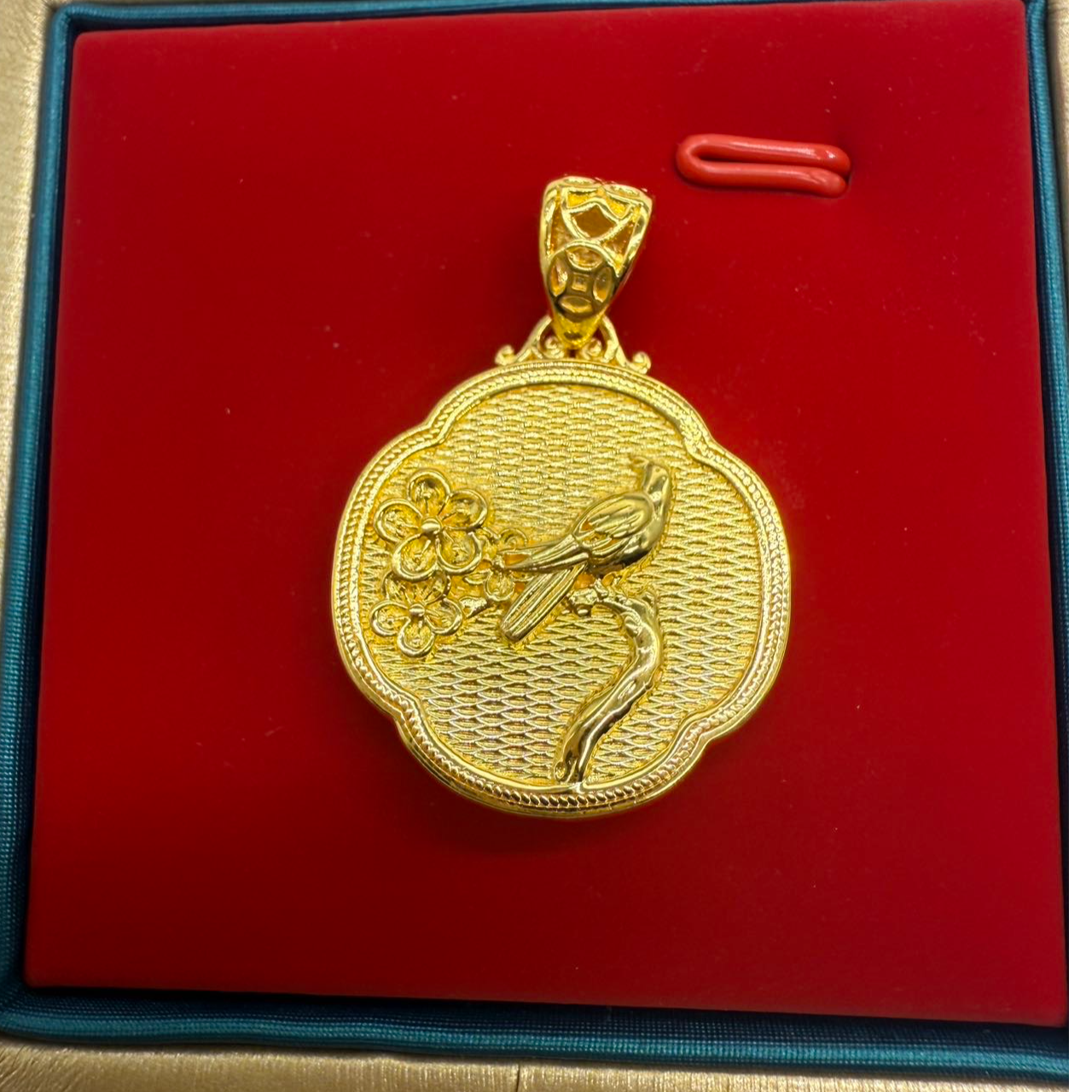 吊坠足银 足银吊坠-喜鹊登枝吊坠（简约时尚）