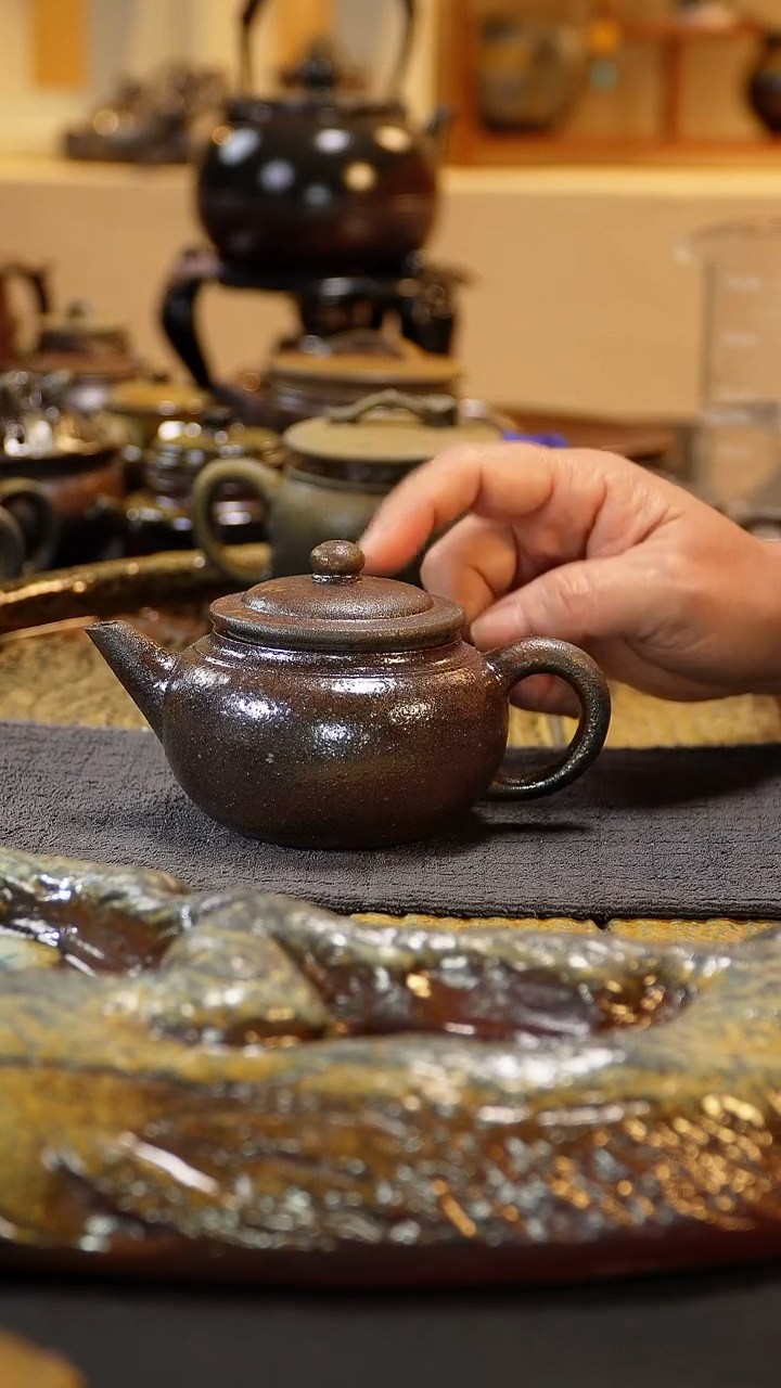 紫砂柴烧纯自然柴烧