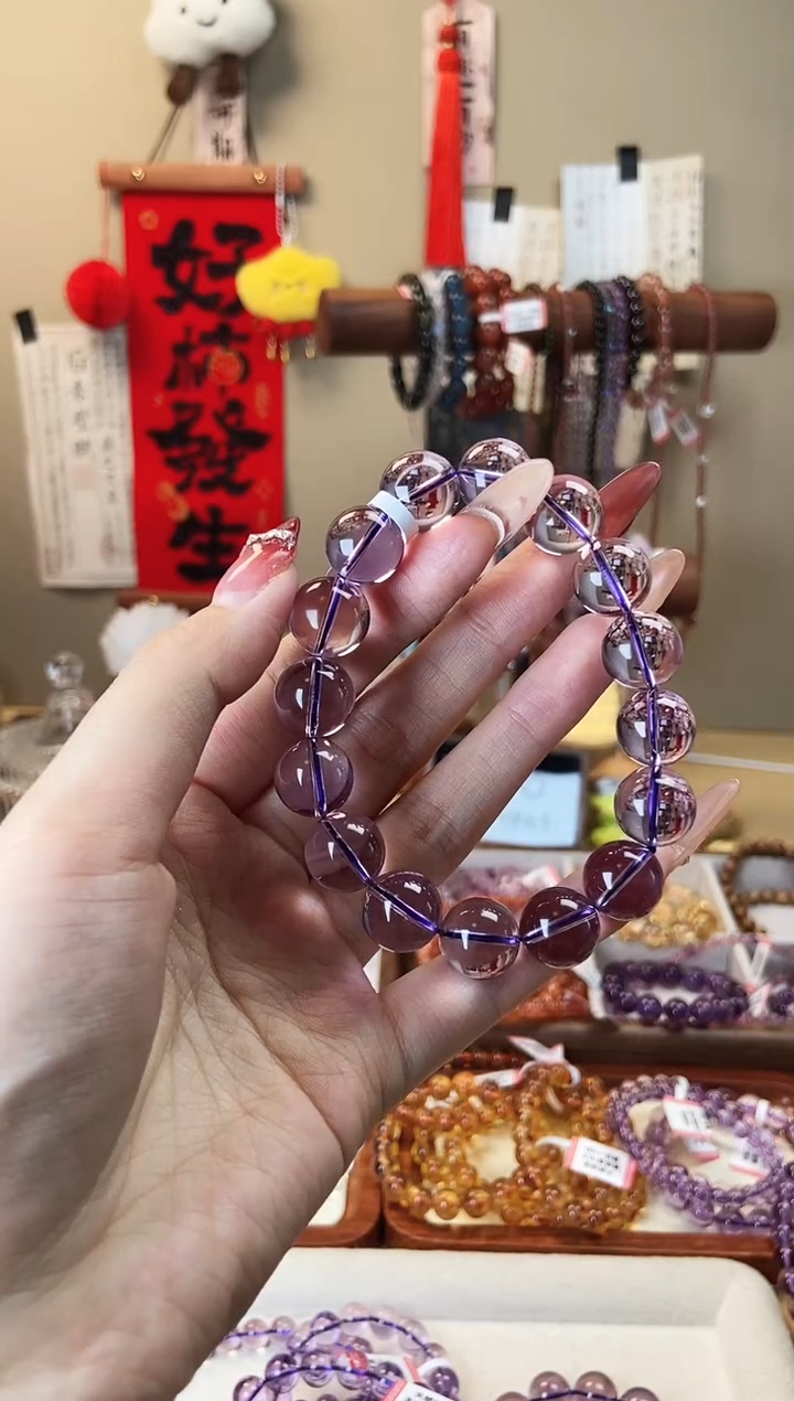 【闪购商品】水晶手链未镶嵌玻利维亚13mm紫水晶