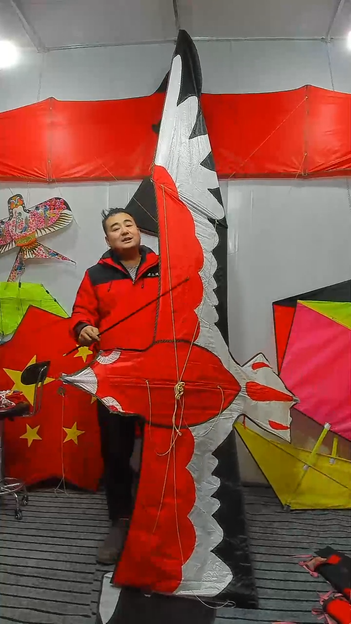 4米544碳杆红白喜鹊