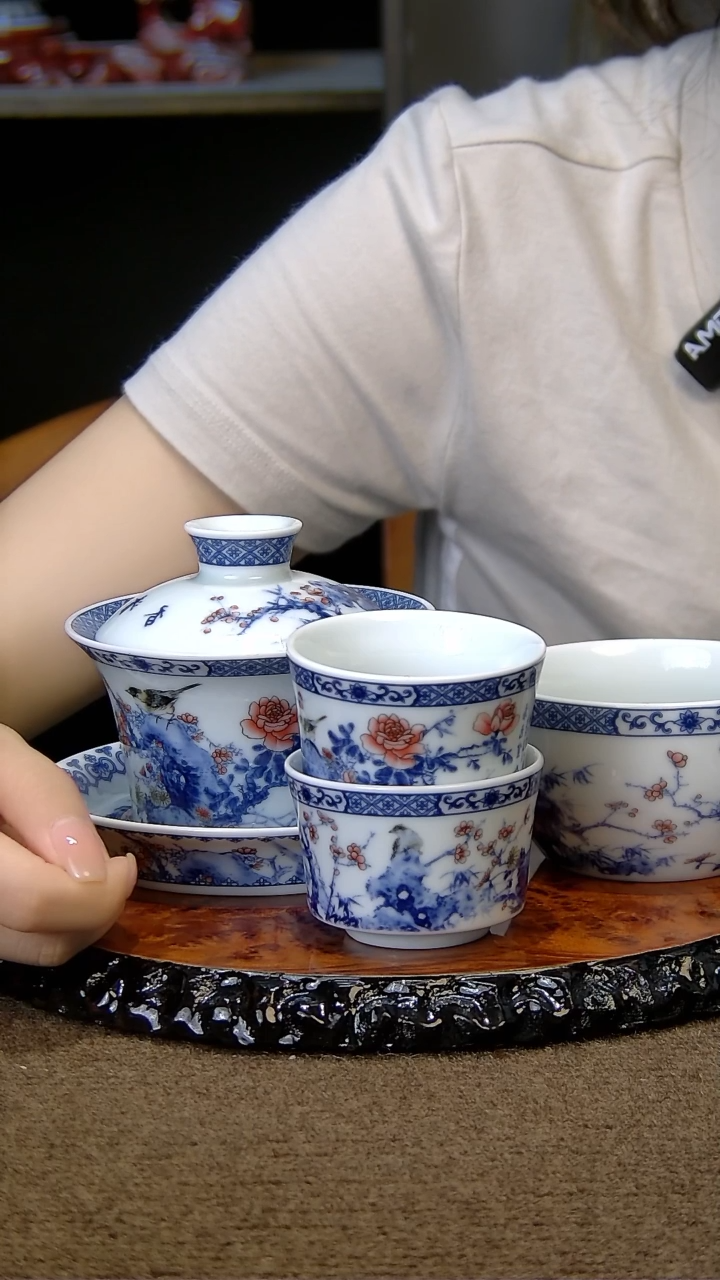 陶瓷盖碗茶具组合套装