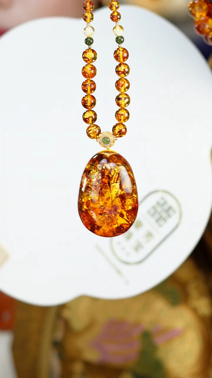 【闪购商品】琥珀（花珀）颈饰未镶嵌福利