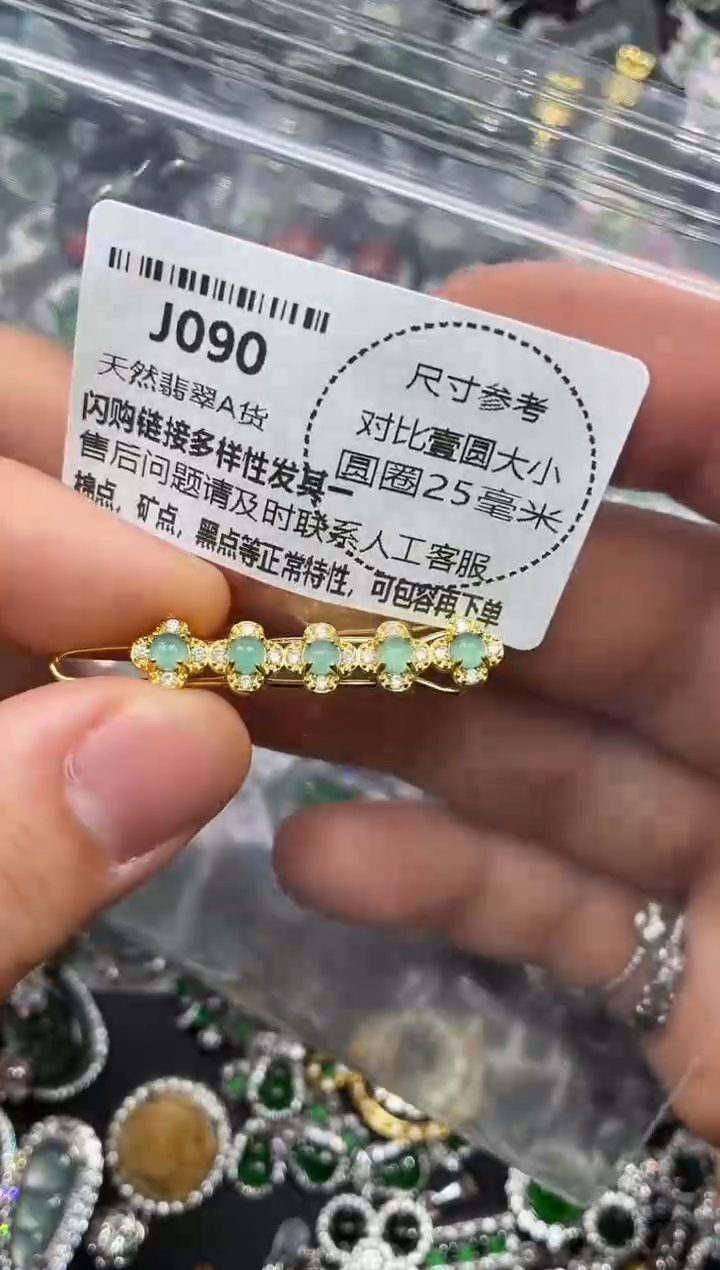 颈饰未镶嵌翡翠J090发夹