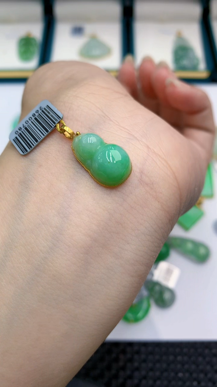 【闪购商品】翡翠颈饰18K金镶嵌            8