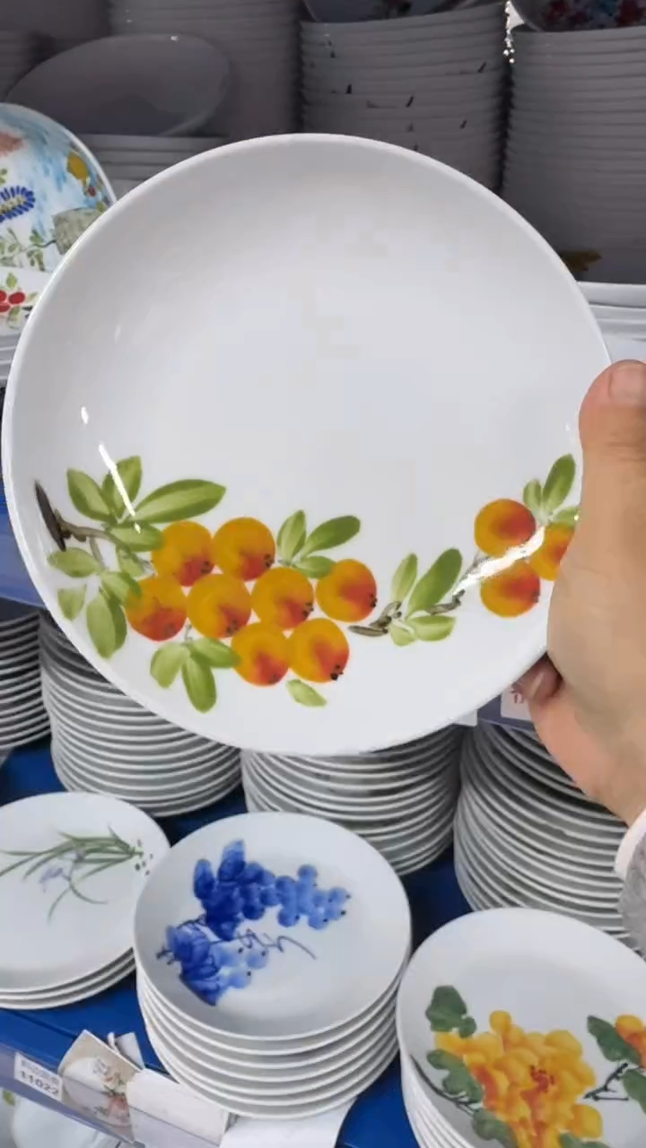 瓷片景德镇高温陶瓷食品级手绘釉中彩-浅盘