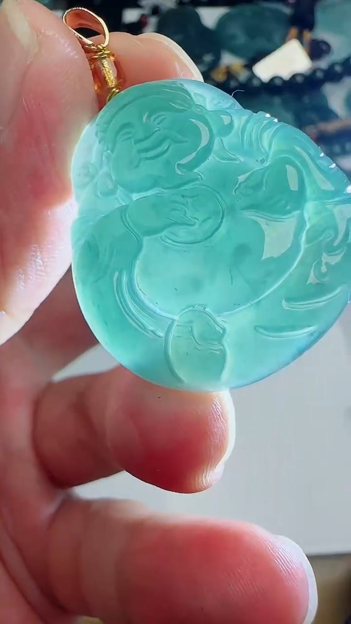 翡翠未镶嵌颈饰多样性随机发其一