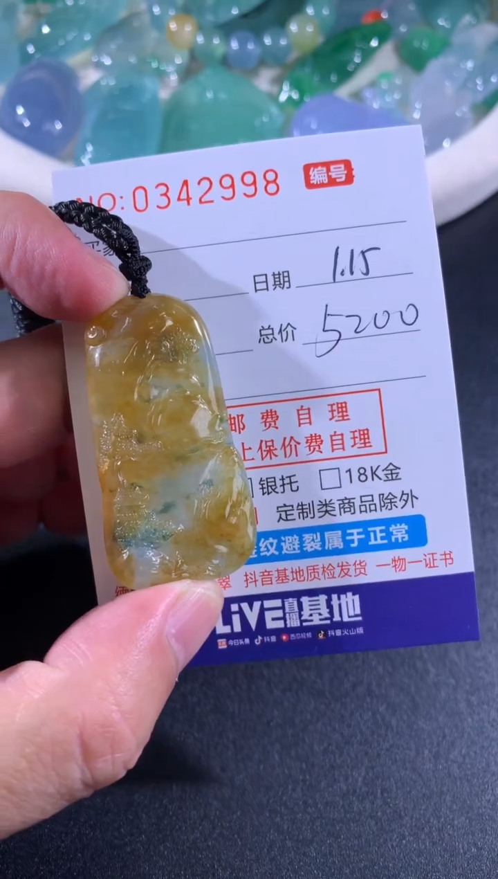 【闪购商品】翡翠颈饰未镶嵌天然A货翡翠