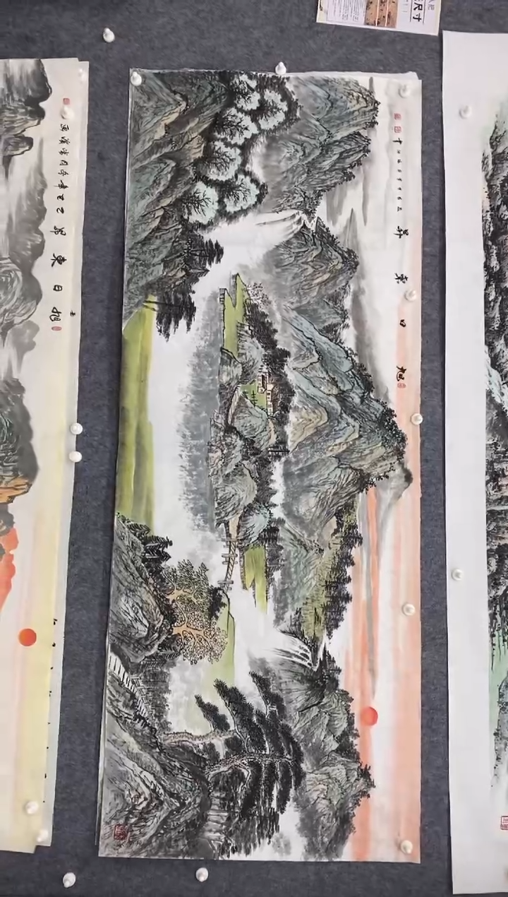 国画花**漫沈泳江 手绘 小六尺180*70cm