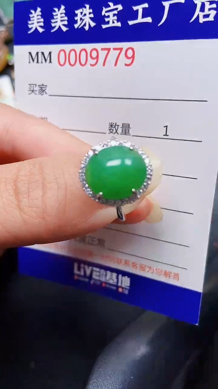 颈饰银S925镶嵌翡翠9779