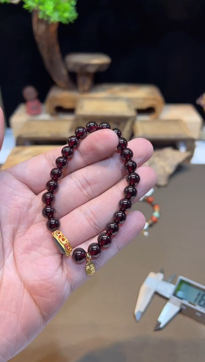 未镶嵌手链石榴石手饰@@D3350