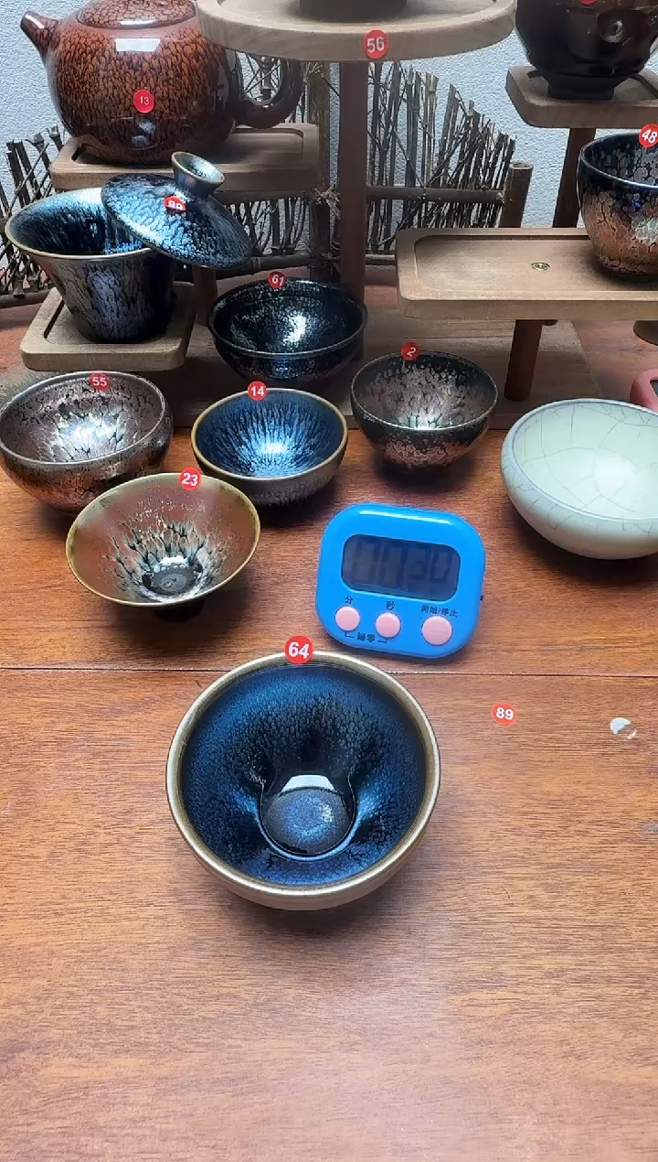 茶盏小**叔64号建盏工匠茶器