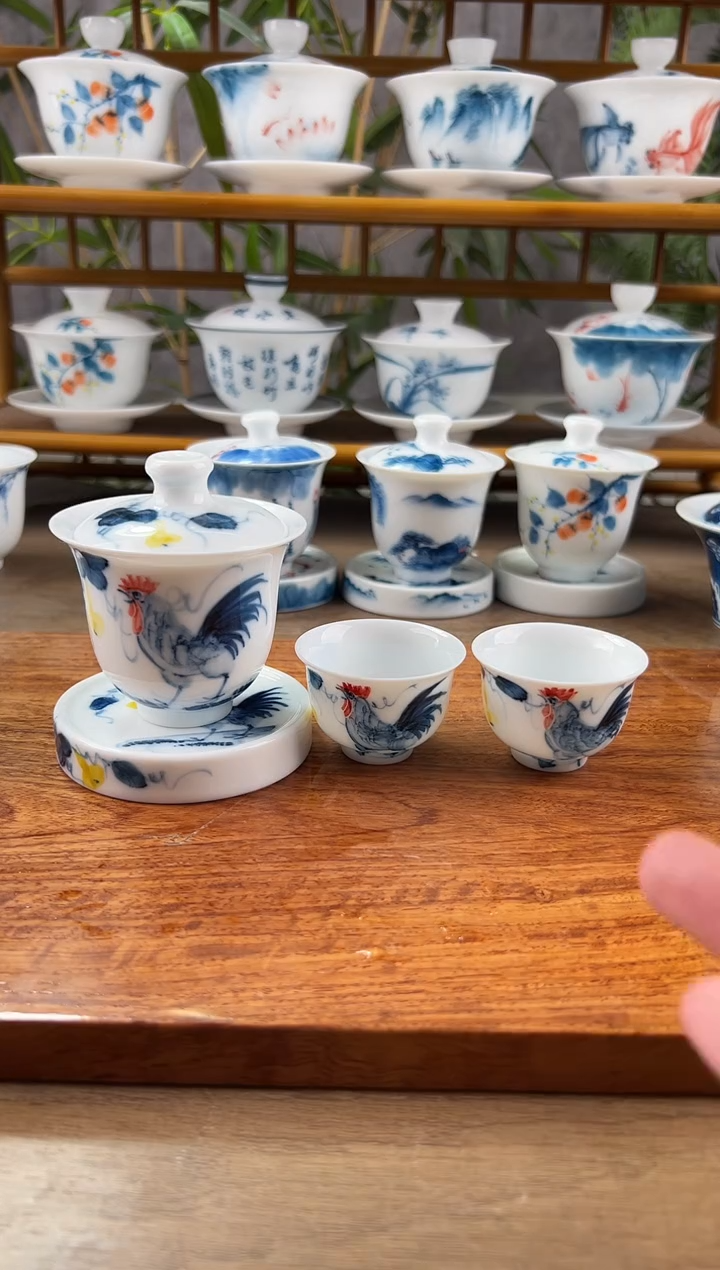 【闪购商品】微瑕公鸡美人备+小盖置+美人杯2个