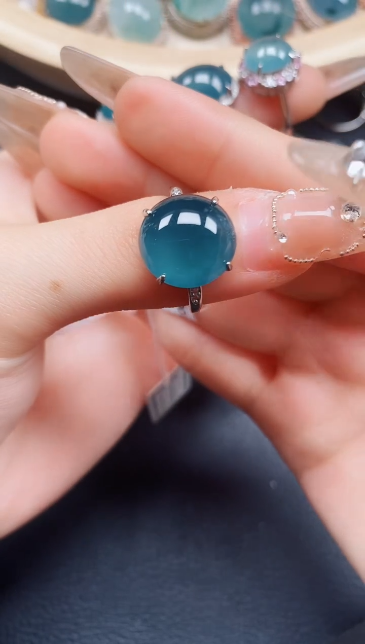 【闪购商品】翡翠戒指银S925镶嵌翡翠