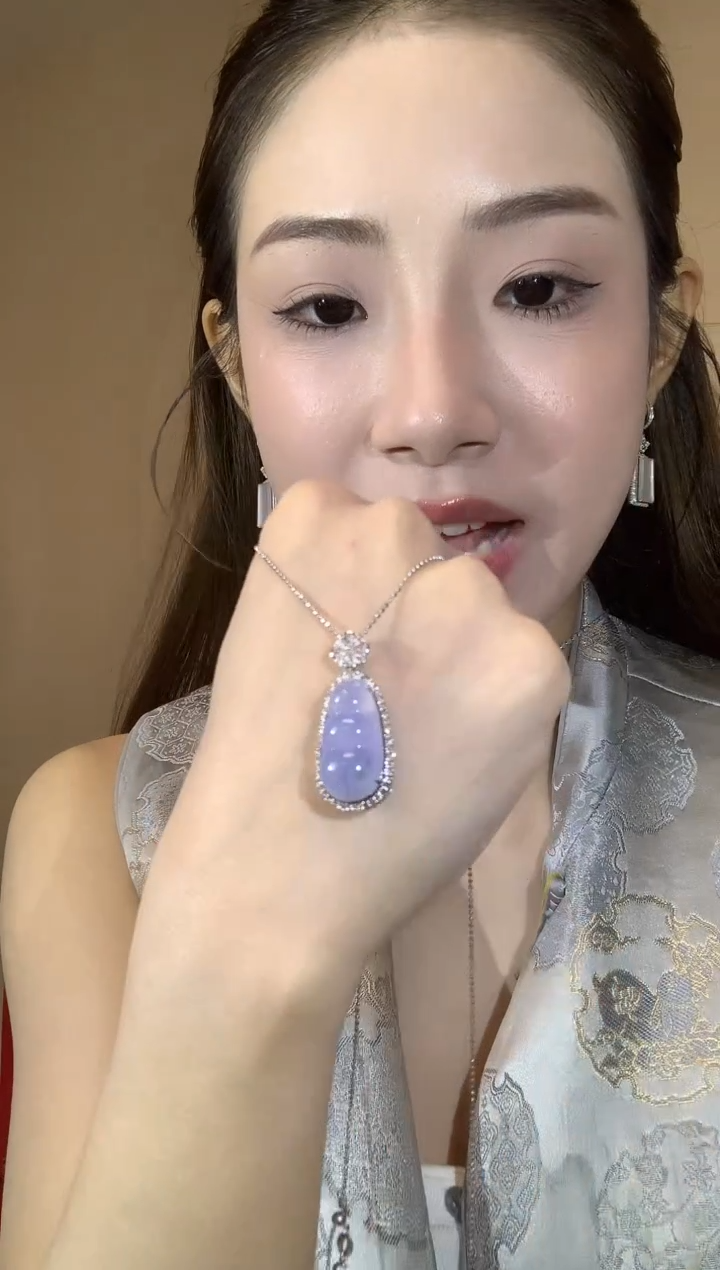 吊坠(不含链)18K金镶嵌翡翠A42 不含链