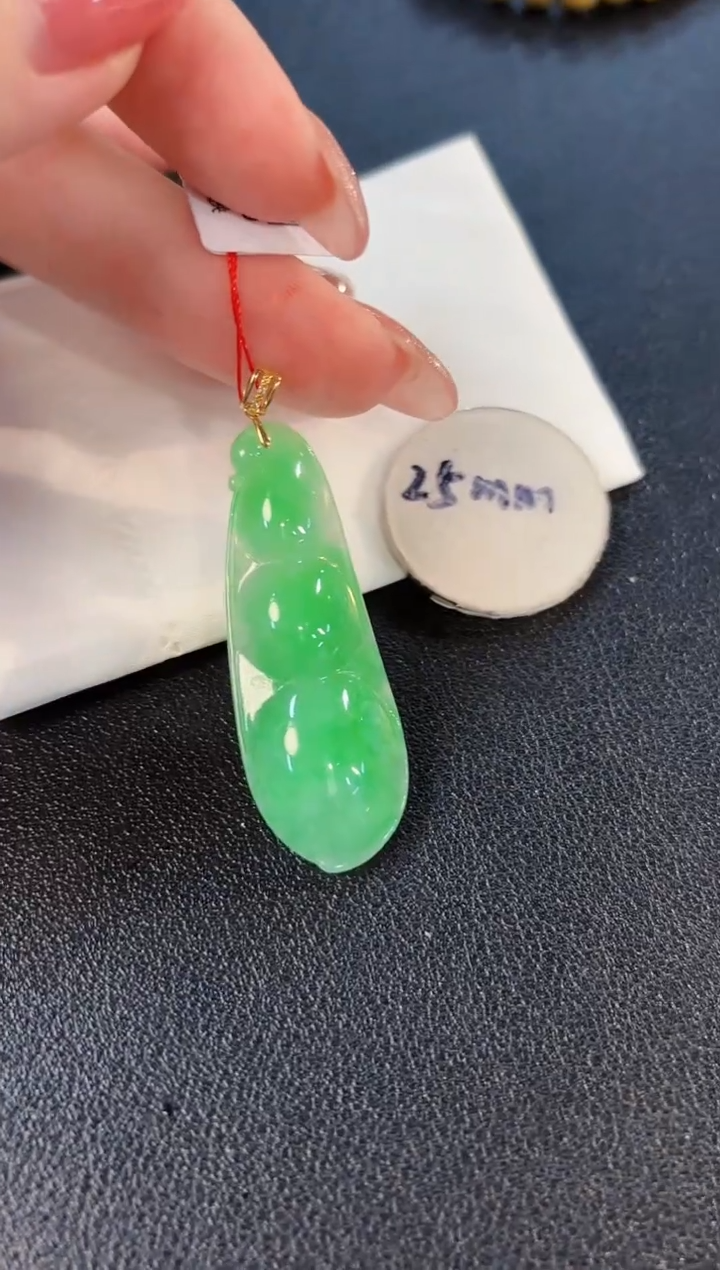 【闪购商品】翡翠颈饰18K金镶嵌缅料A货/支持复检/一件