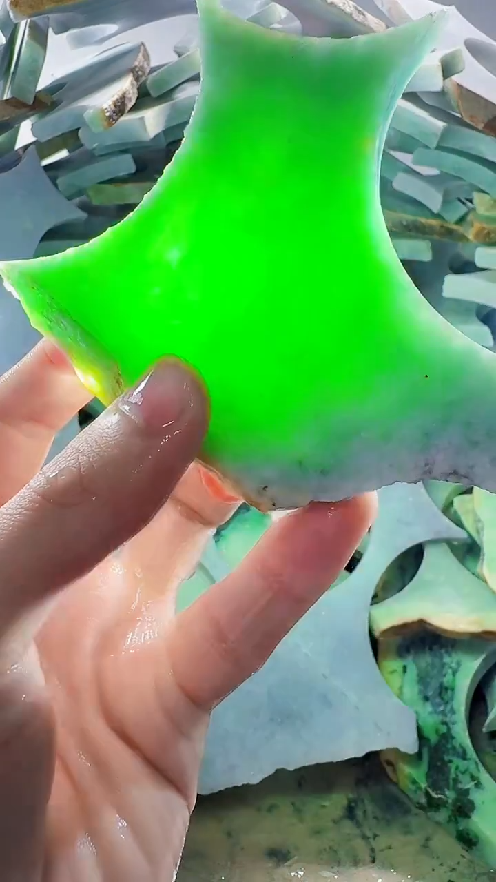 裸石翡翠缅甸翡翠A货文6636