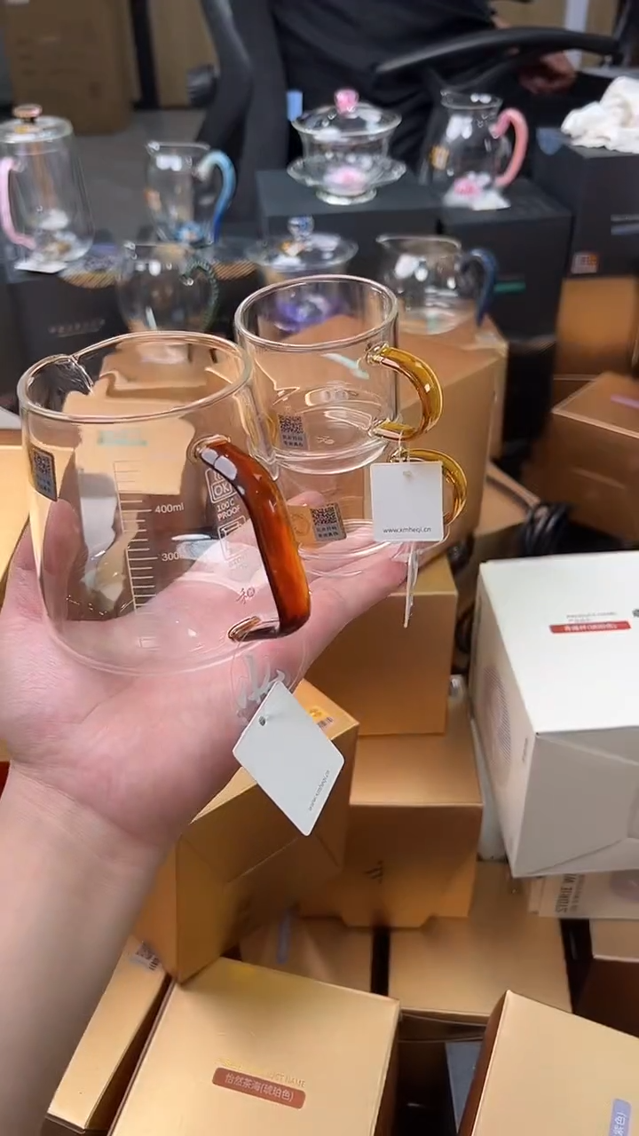 @@禾器晶彩承轩茶海琥珀+逸杯琥珀2只