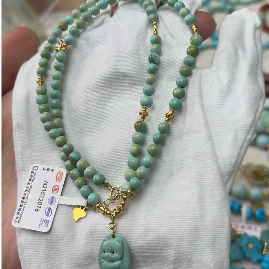 雅致家手工百搭（多样性发其一）绿松石项链