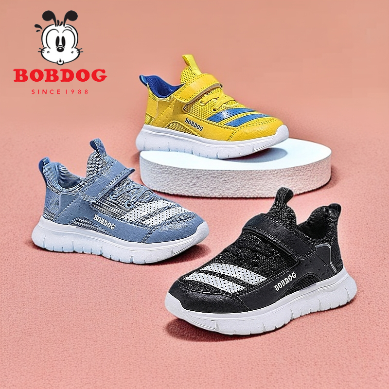 巴布豆2025年春季女童步鞋网面男秋季运动鞋鞋子休闲鞋透气小童女