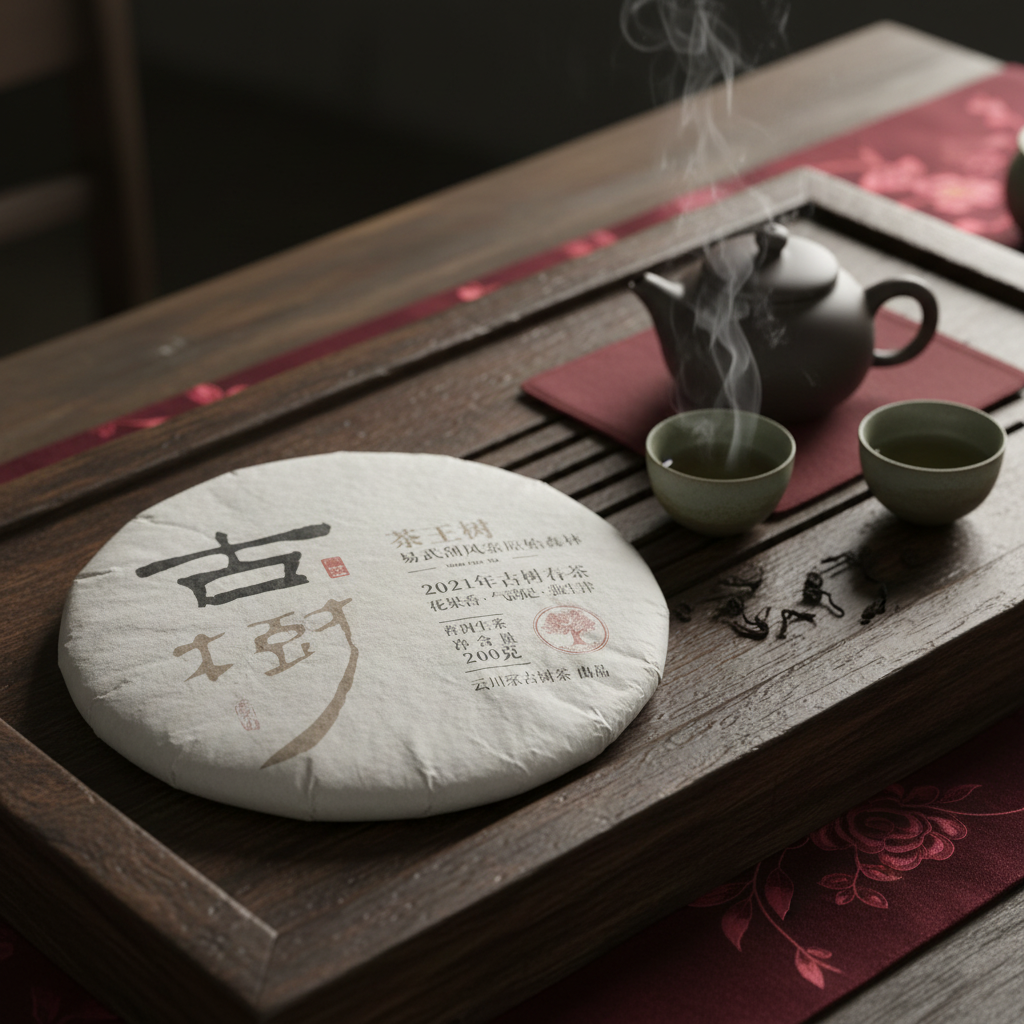 【瑰宝茶二臻选】2021年-刮风寨茶王树 -200g-饼茶-普洱生茶