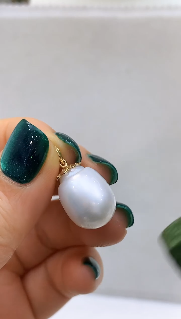 【闪购商品】海水珍珠吊坠14K金镶嵌52