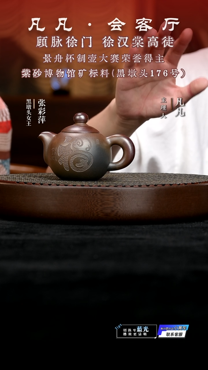 茶壶紫砂ZCP张彩萍127 芙蓉珠黑墩头柴烧260cc