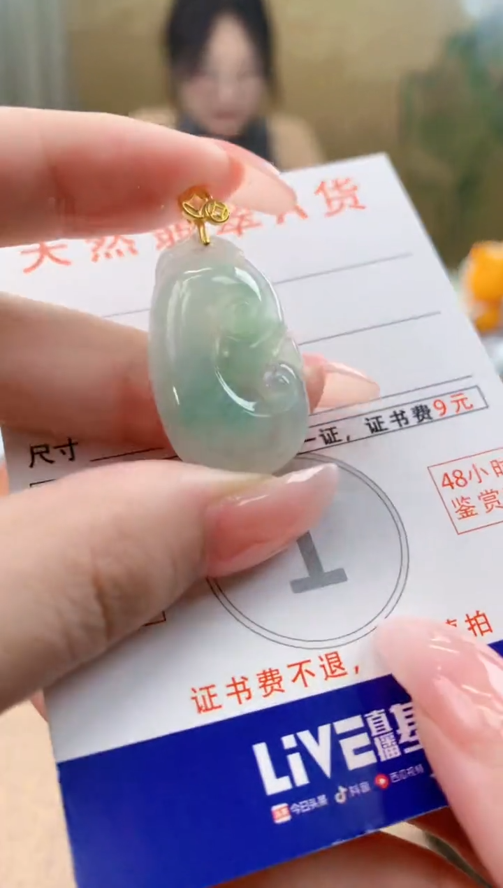 颈饰未镶嵌翡翠天然A货翡翠挂件