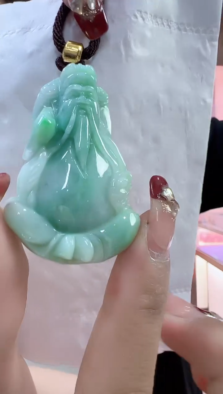 【闪购商品】翡翠颈饰未镶嵌孤品财神宽