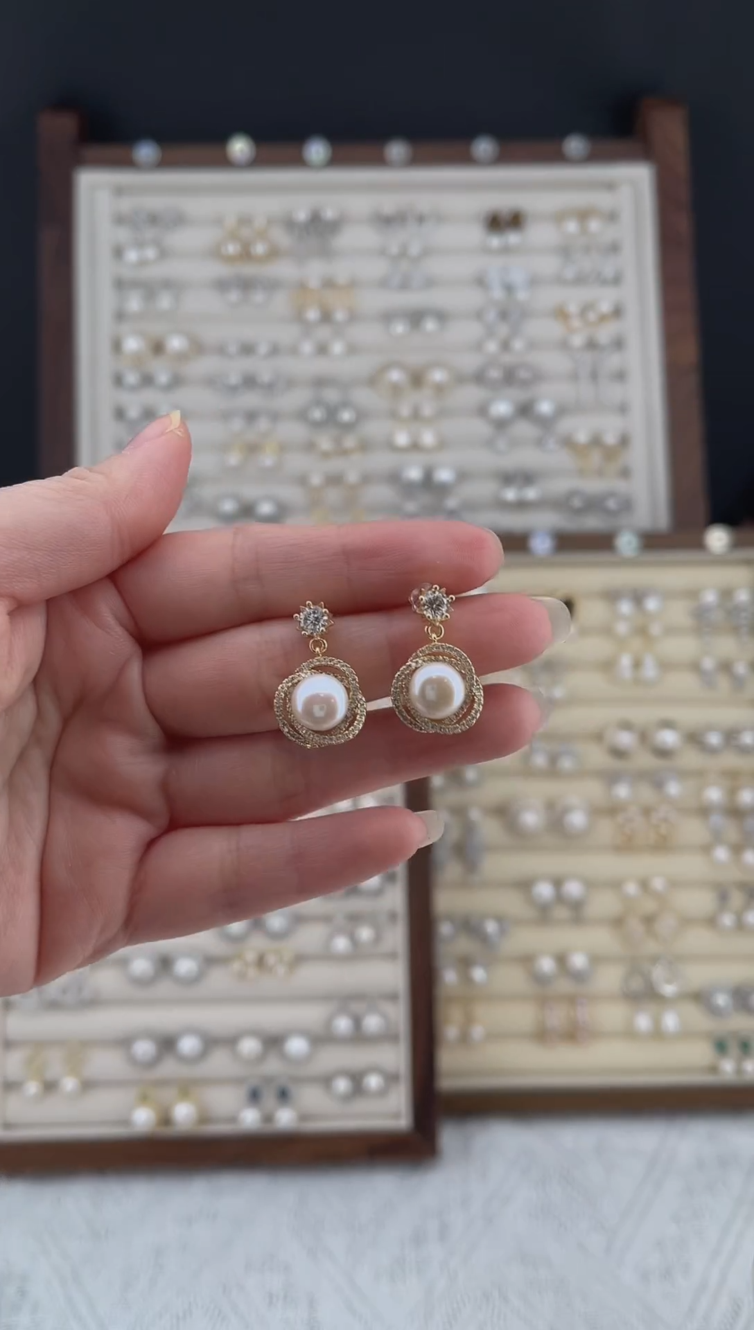 合金耳饰淡水珍珠10