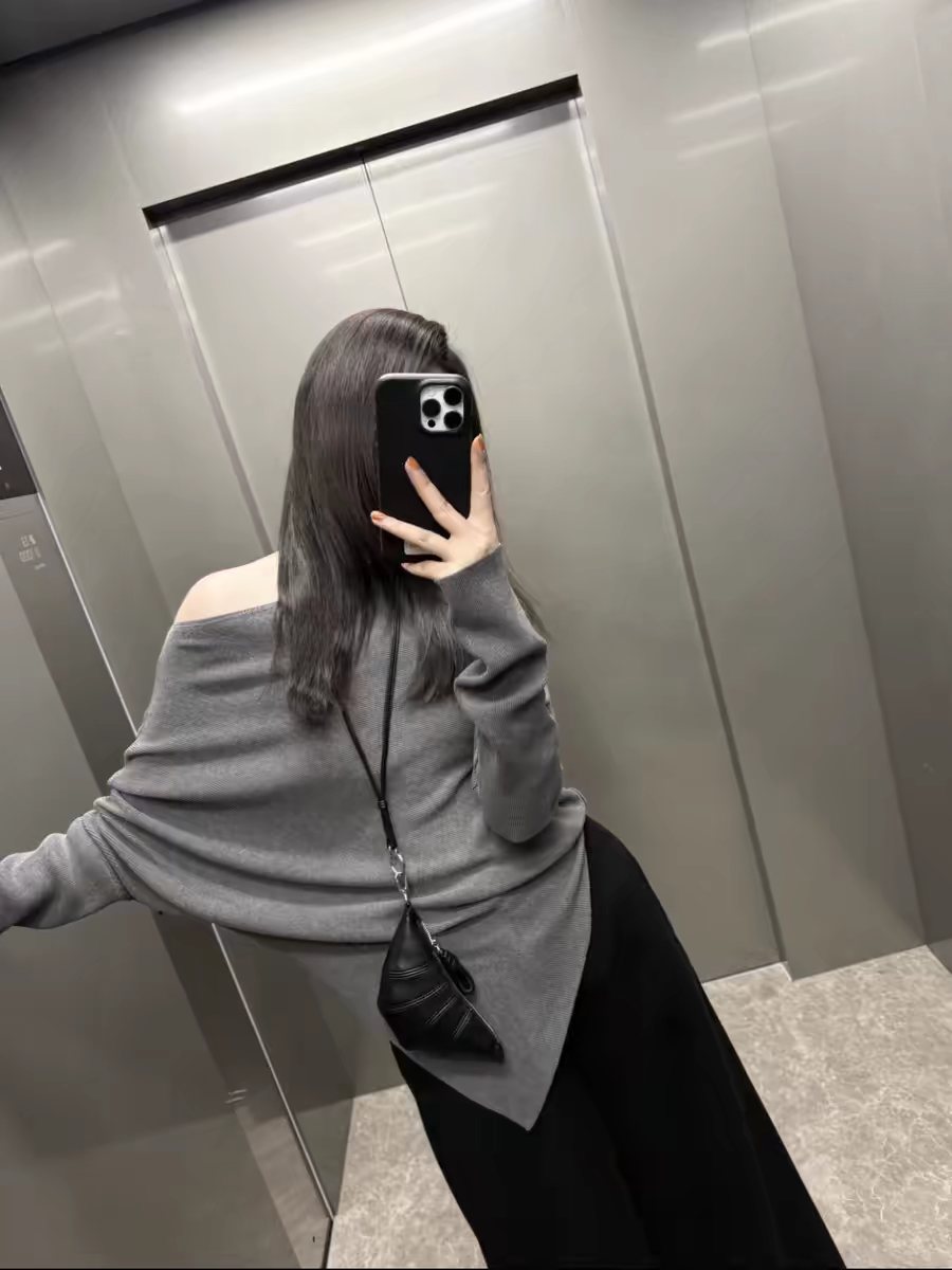 不规则针织衫 上衣