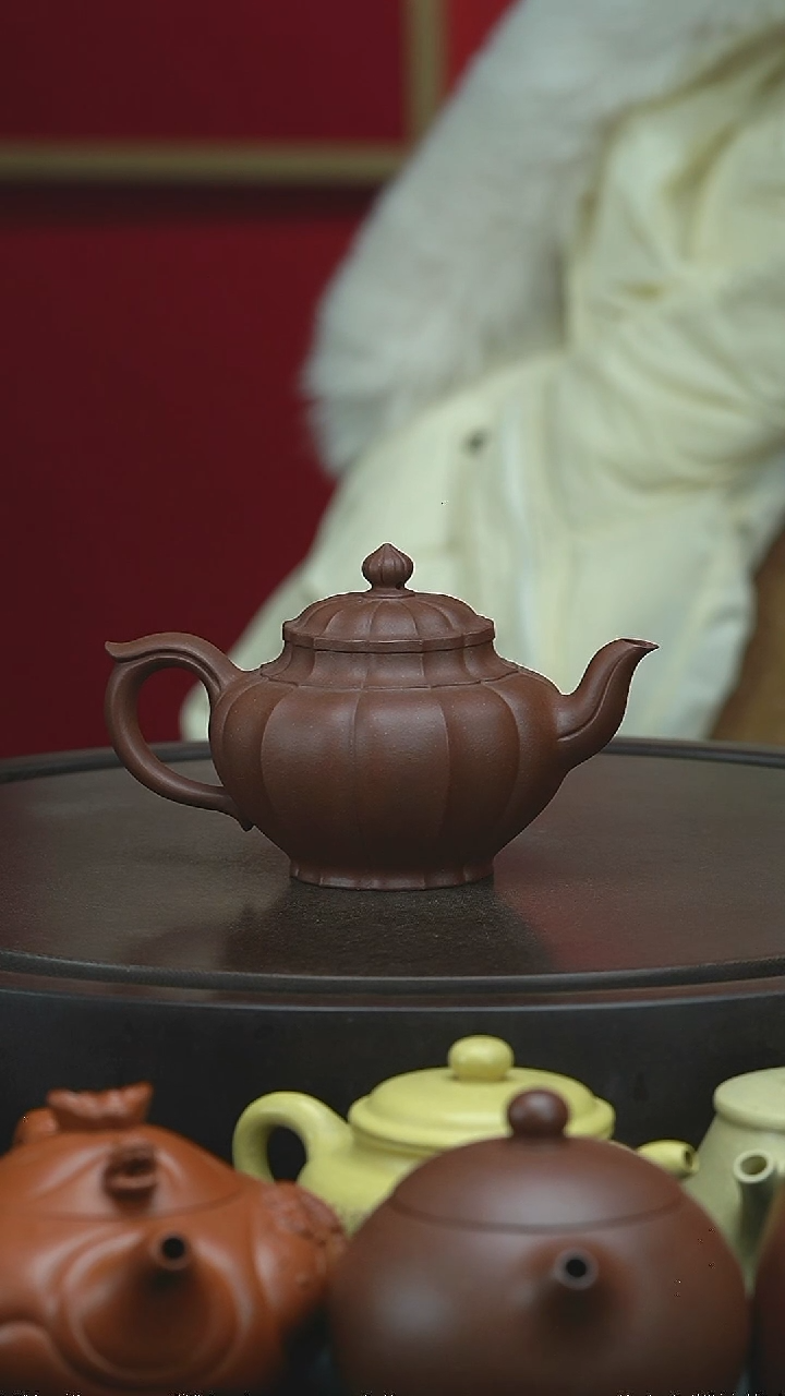 【闪购商品】紫砂茶壶筋文笑樱