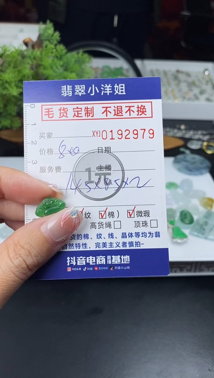 【闪购商品】定制翡翠未镶嵌毛货商品 不退换/2979