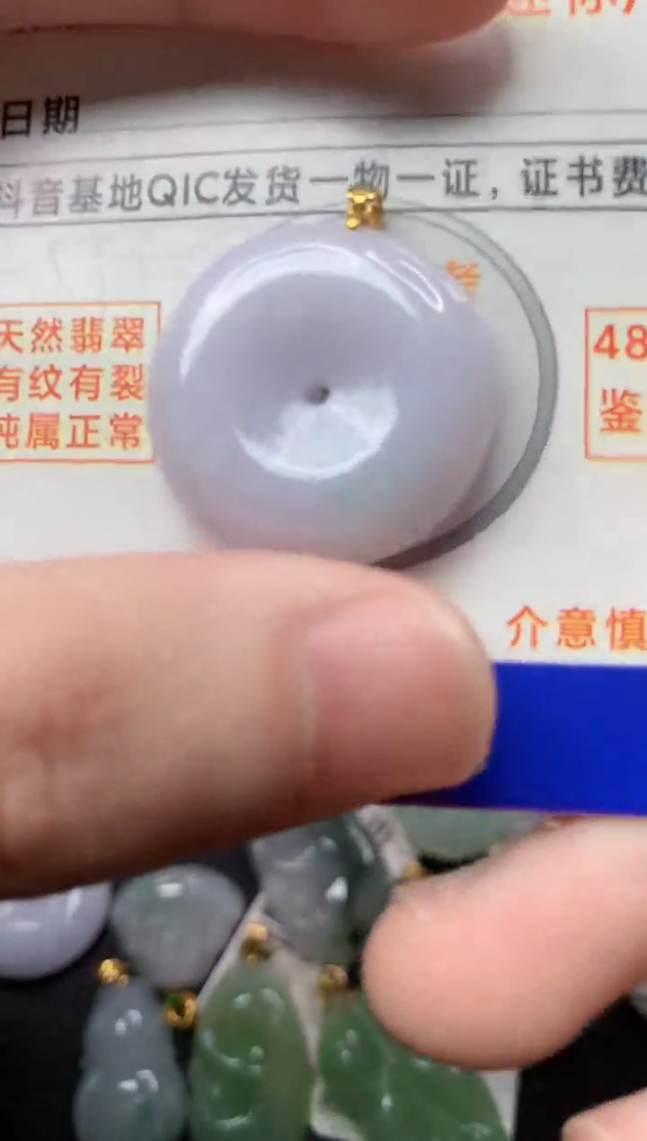 【闪购商品】翡翠颈饰18K金镶嵌3............