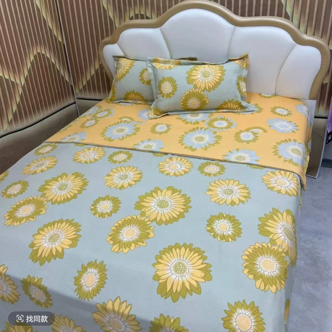 （被罩）双层纱 黄色向日葵单人双人被罩被套