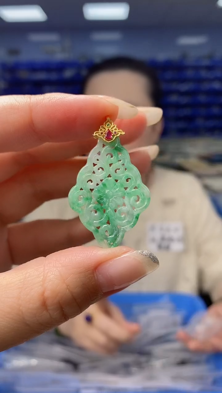 【闪购商品】翡翠颈饰银S925镶嵌G10568