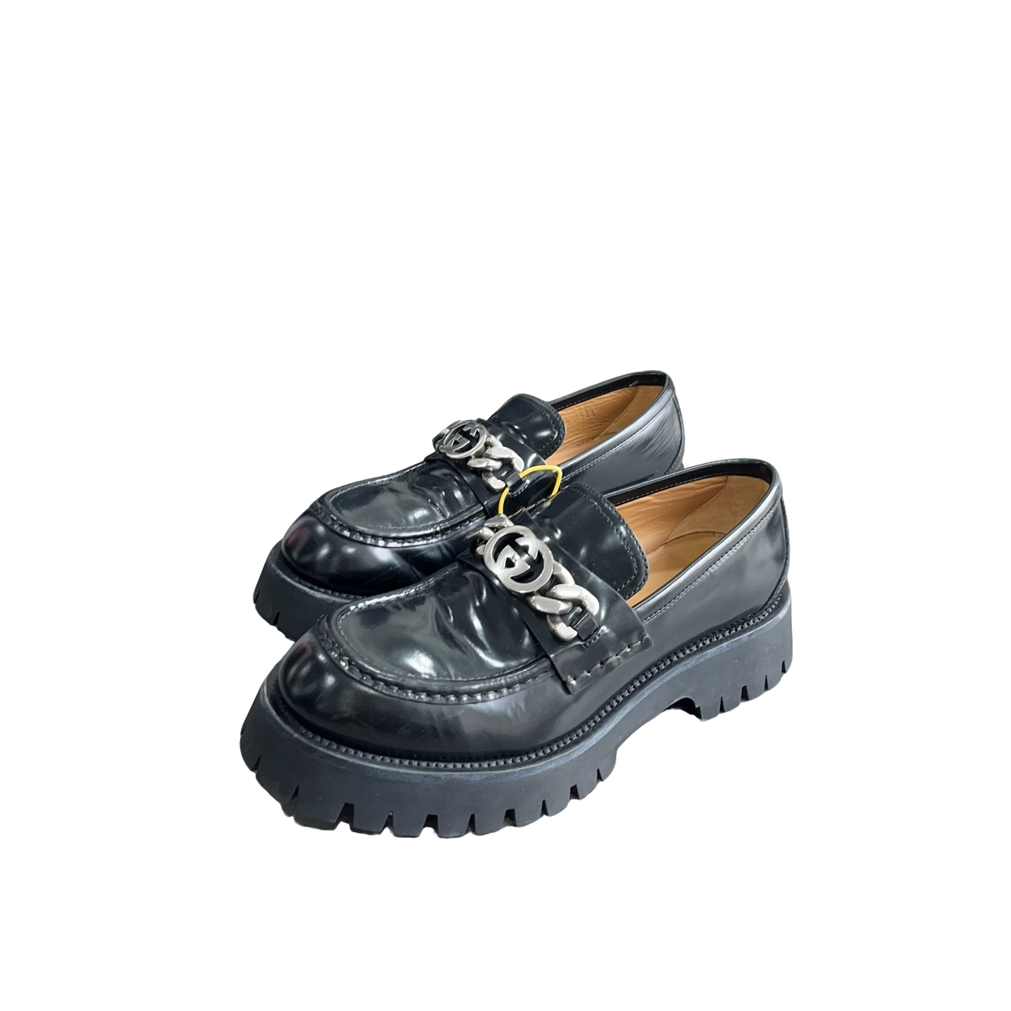 95新 GUCCI/古驰 黑色双G乐福鞋 43码 原盒 US0264