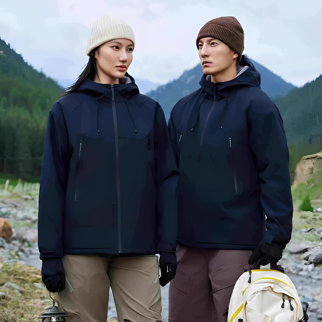 保罗秋冬加绒加厚连帽一体冲锋衣户外夹克冬季棉服外套上衣可定制