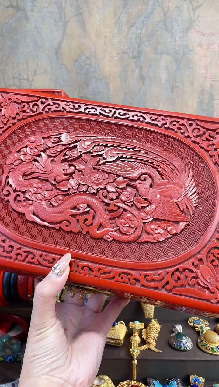 【闪购商品】非遗雕漆精品龙凤盒