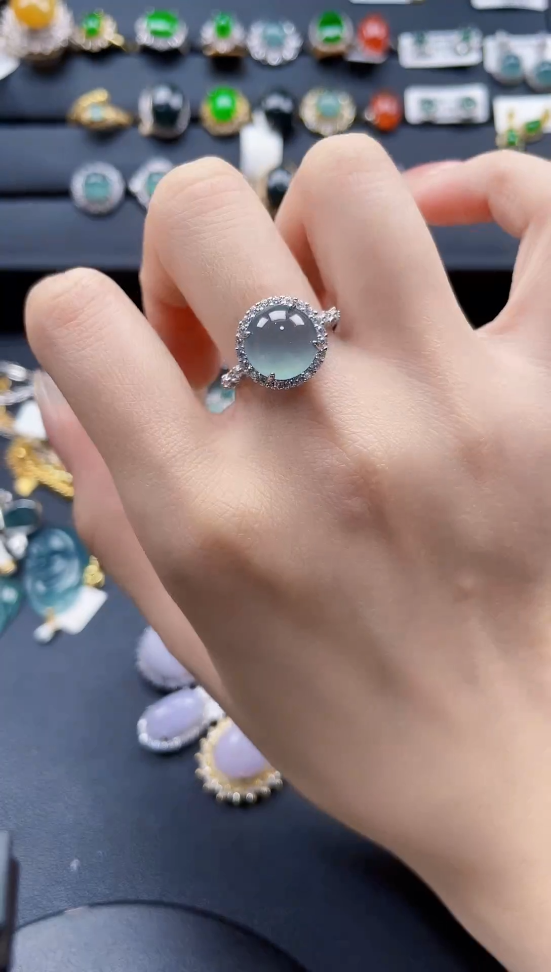 【闪购商品】翡翠戒指银S925镶嵌879568