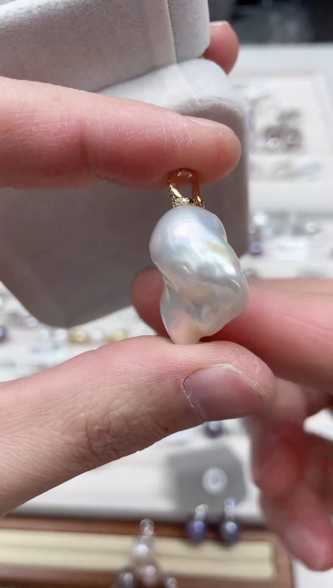 【闪购商品】淡水珍珠吊坠(不含链)银S925镶嵌吊坠