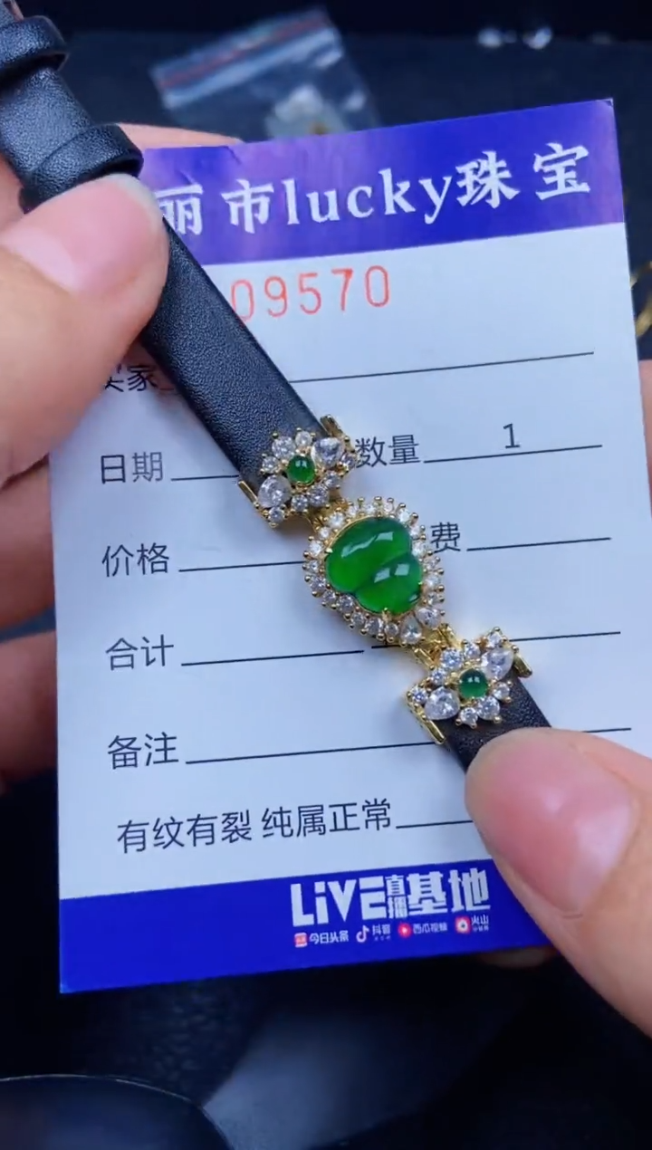 【闪购商品】翡翠颈饰银S925镶嵌9570