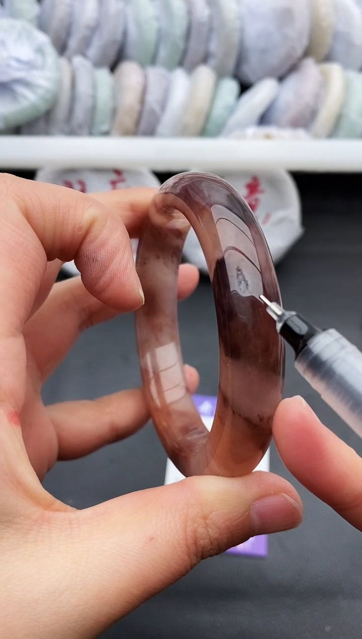 未镶嵌手镯石英质玉瑕疵106+59/60