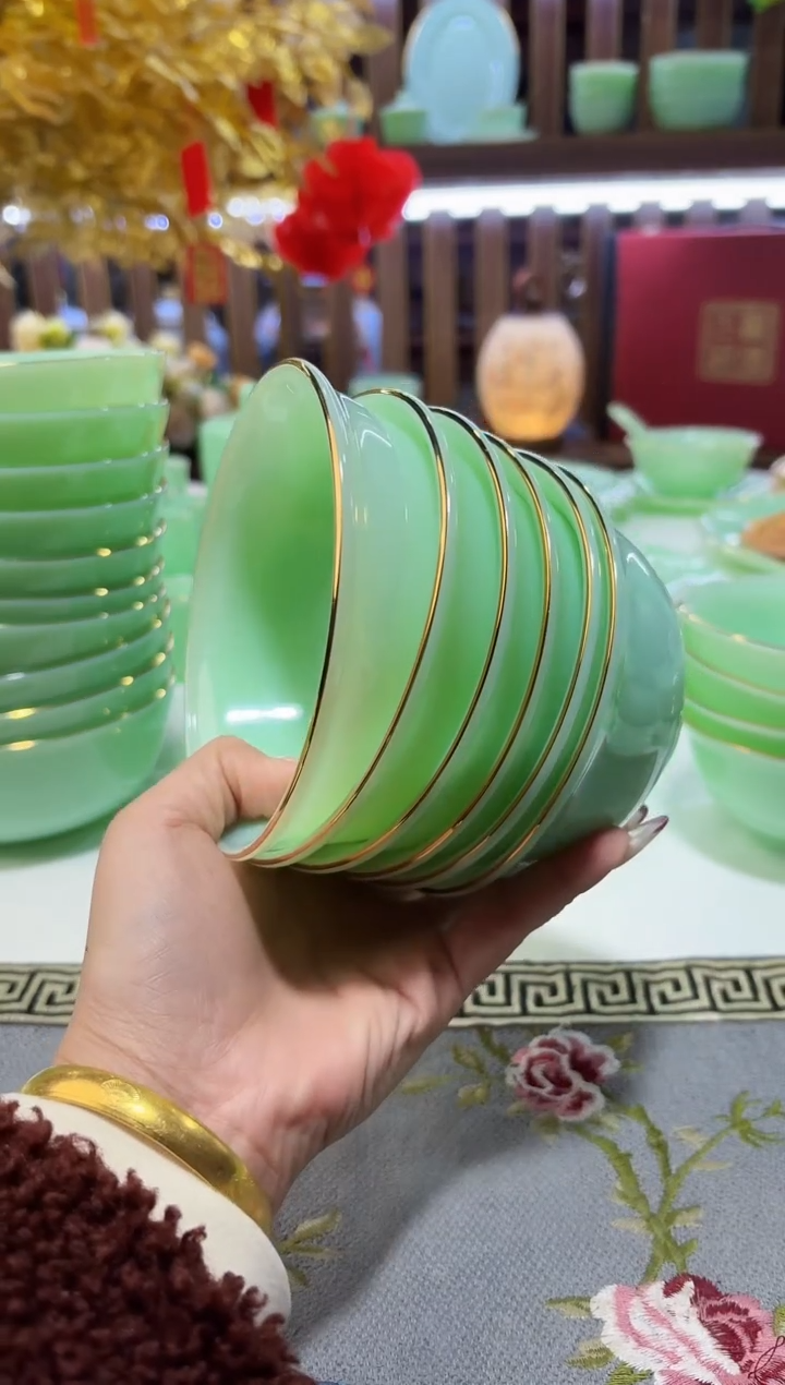 玉瓷4.5英寸饭碗6个