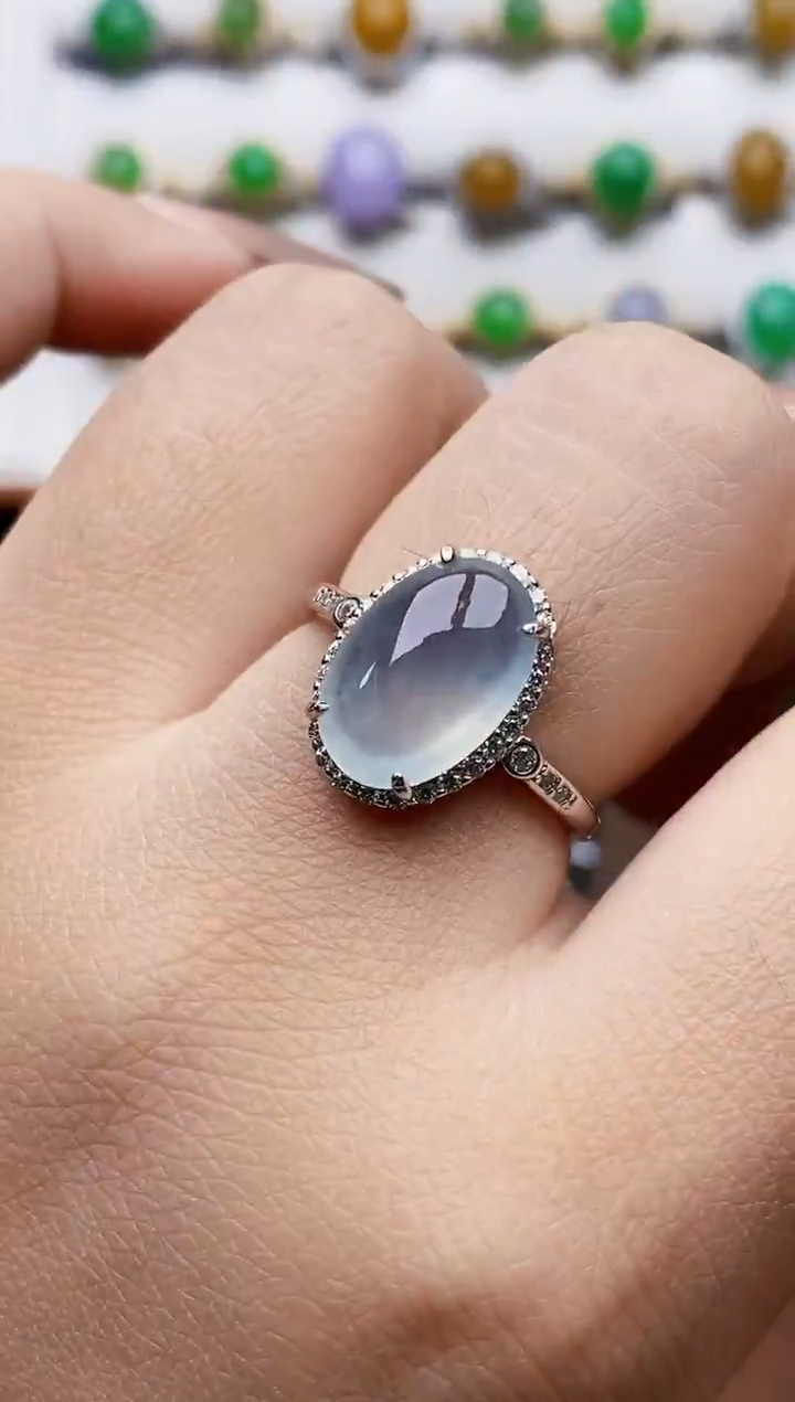 银S925镶嵌戒指翡翠2520