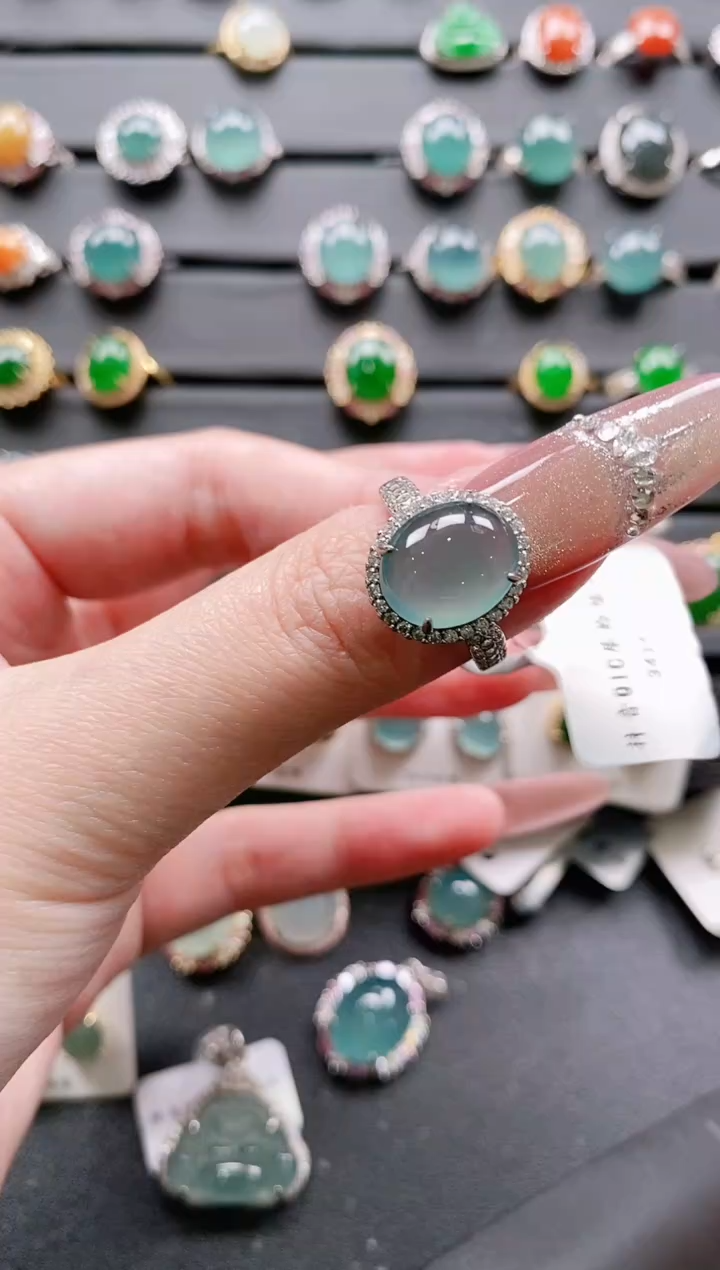 【闪购商品】翡翠戒指银S925镶嵌11111111