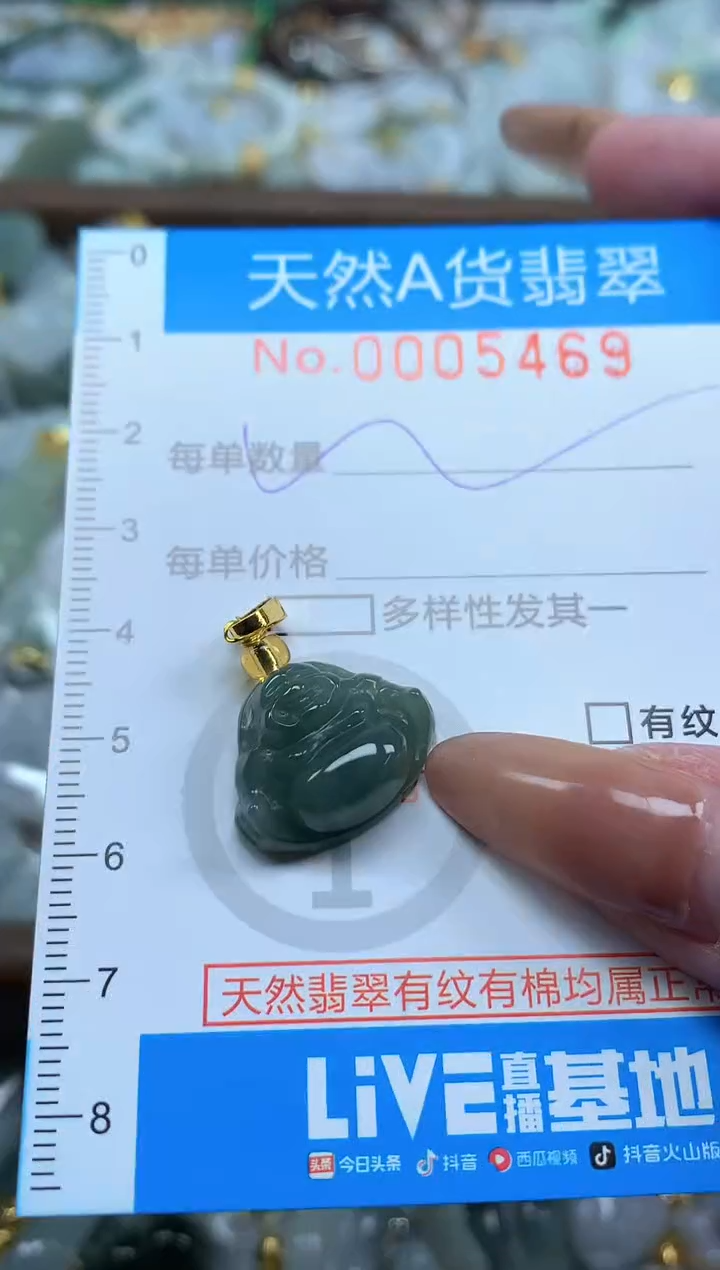 颈饰未镶嵌翡翠净货挂件-5469